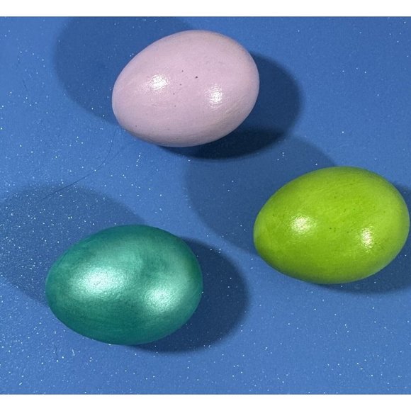 Ceramic Easter Eggs Hollow Hand Painted  Real Egg Size Holiday Spring Decor - Picture 1 of 9